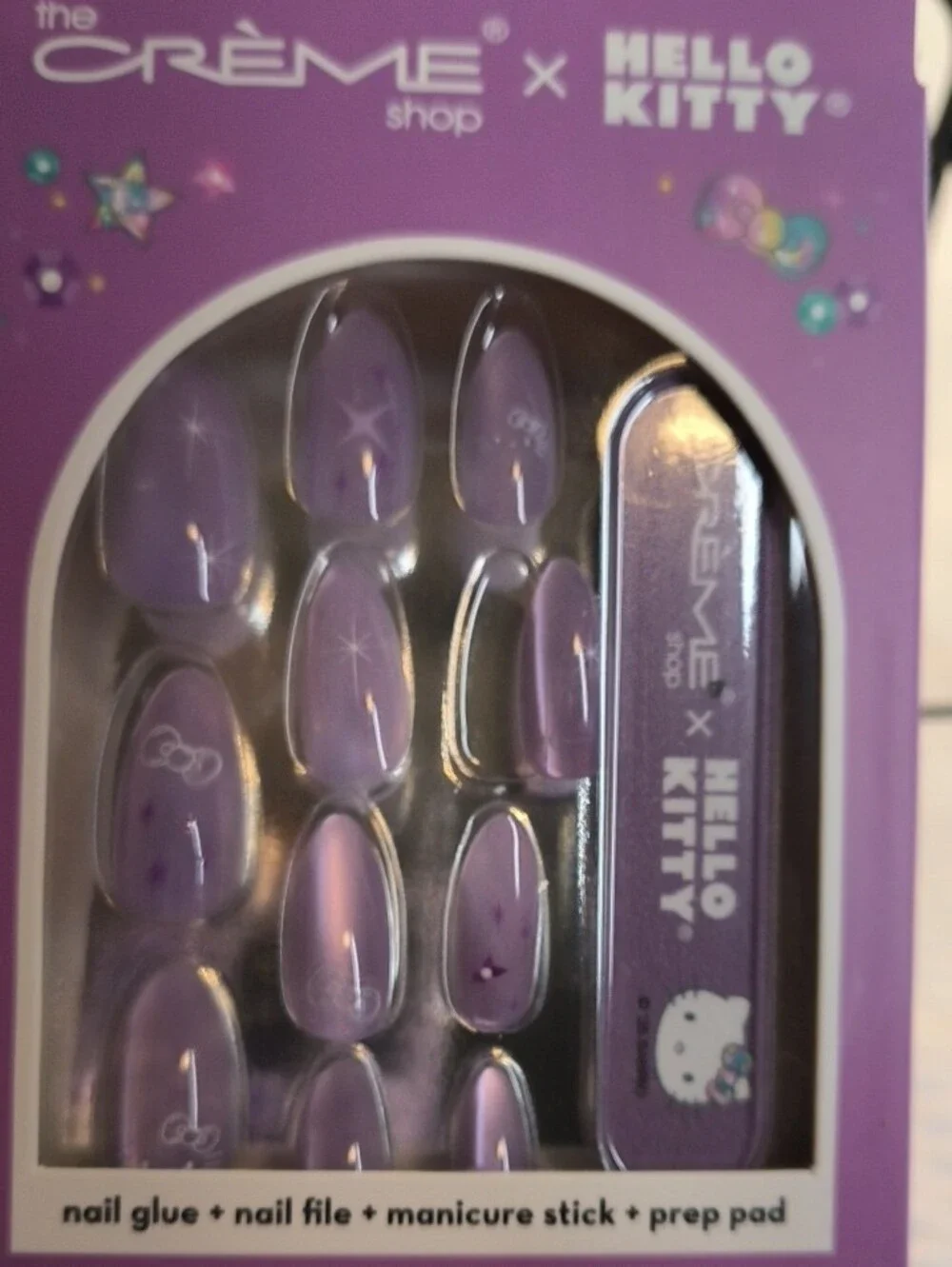 Hello Kitty x The Crème Shop Purple Press-On Nails